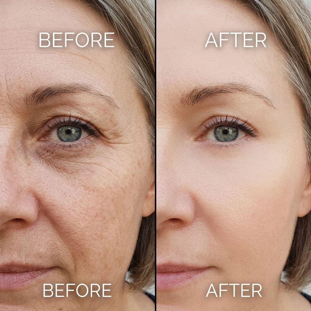 Before and after manicure and nail art transformation