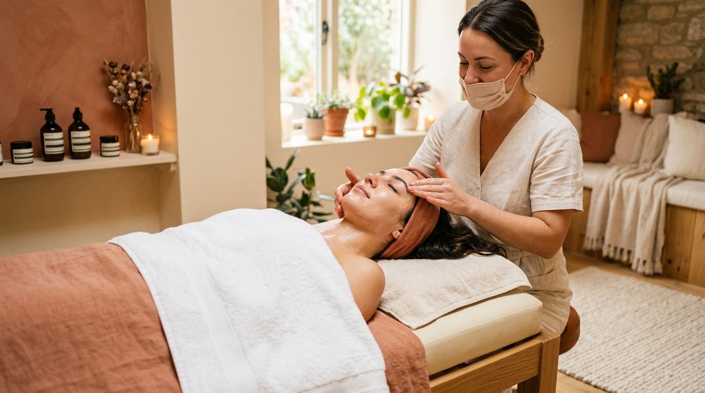 Facial spa treatment and skin care